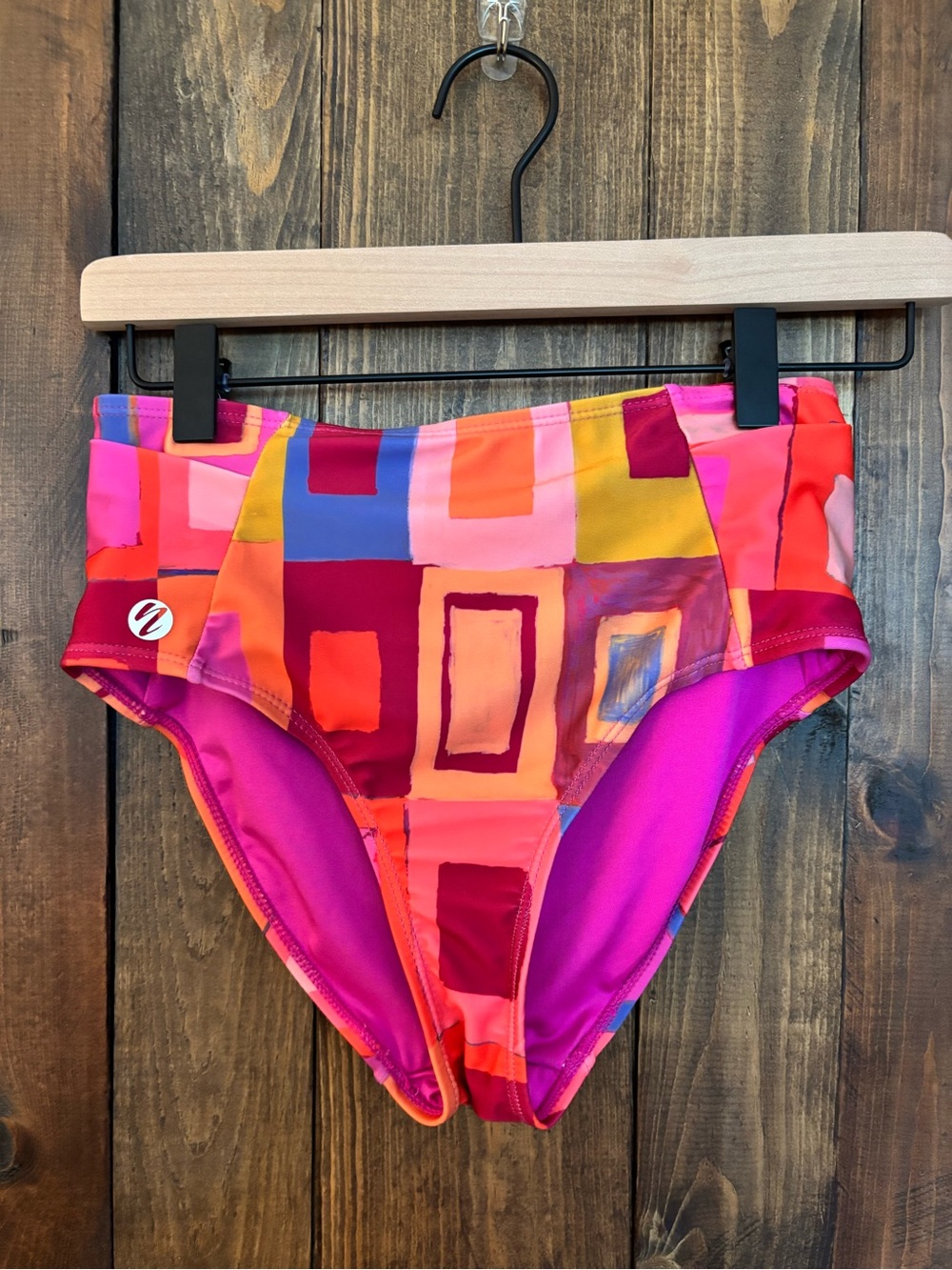 High-Waist Nani Colorblock Bikini Bottoms - pocket